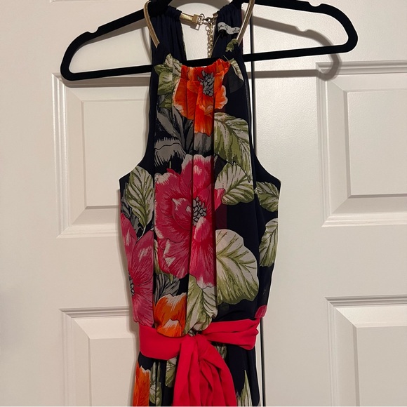 Eliza J Navy Dress with Pink Accents - Picture 5 of 10